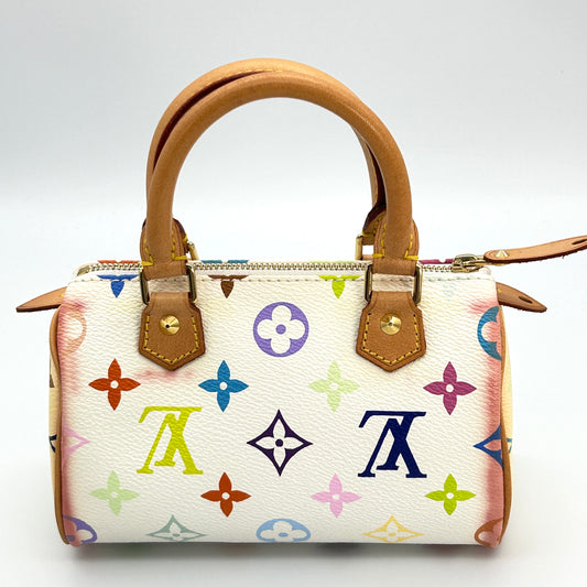Louis Vuitton LV Mini Speedy Monogram Multicolor Takashi Murakami White