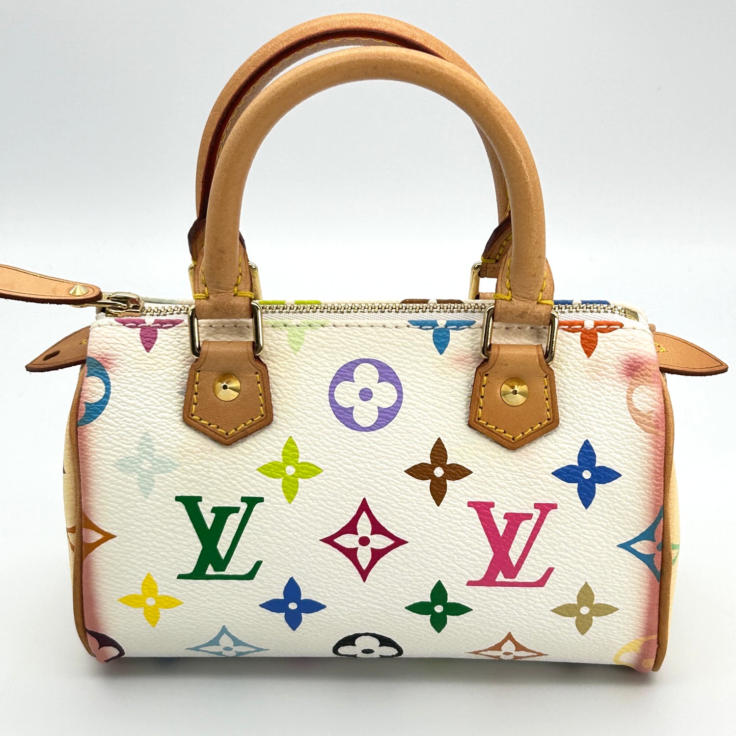 Louis Vuitton LV Mini Speedy Monogram Multicolor Takashi Murakami White