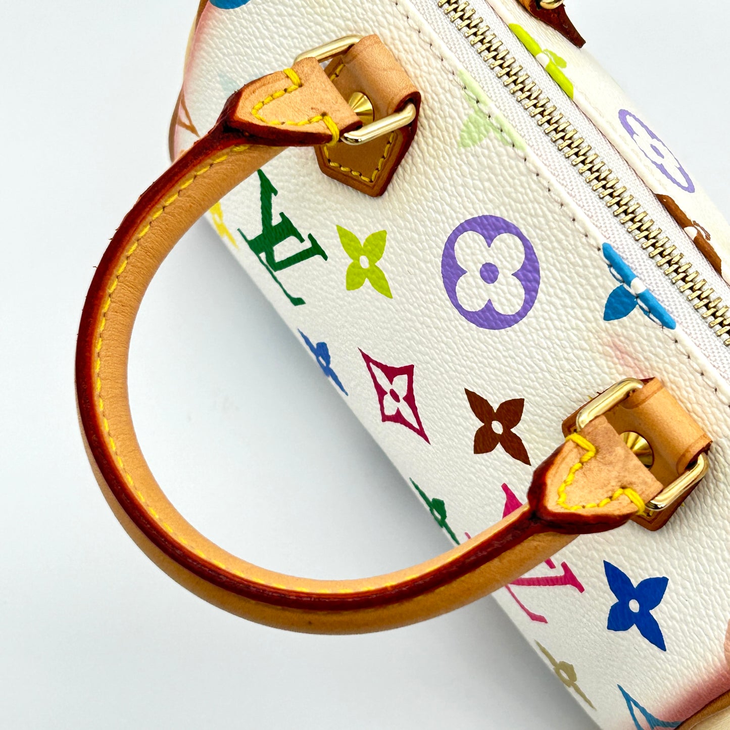 Louis Vuitton LV Mini Speedy Monogram Multicolor Takashi Murakami White