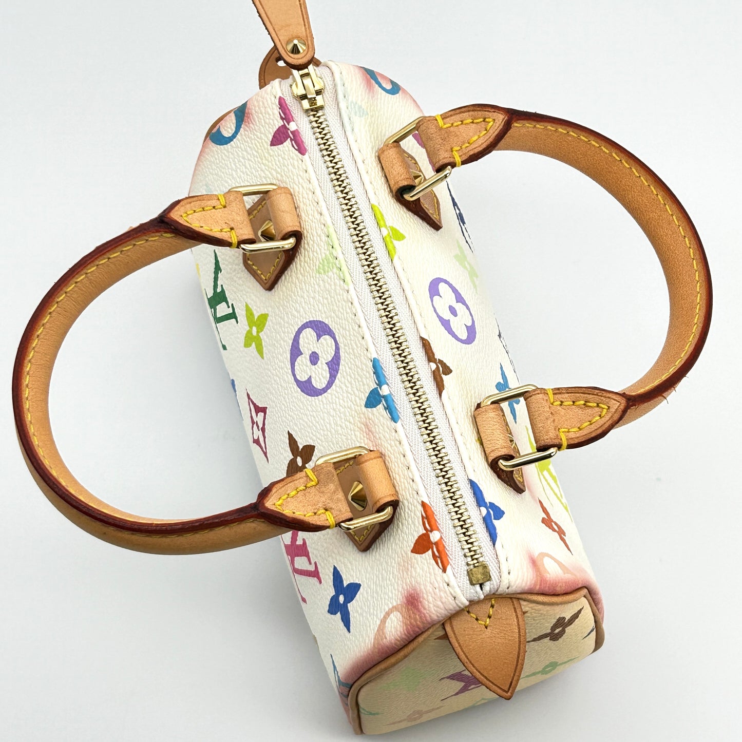 Louis Vuitton LV Mini Speedy Monogram Multicolor Takashi Murakami White