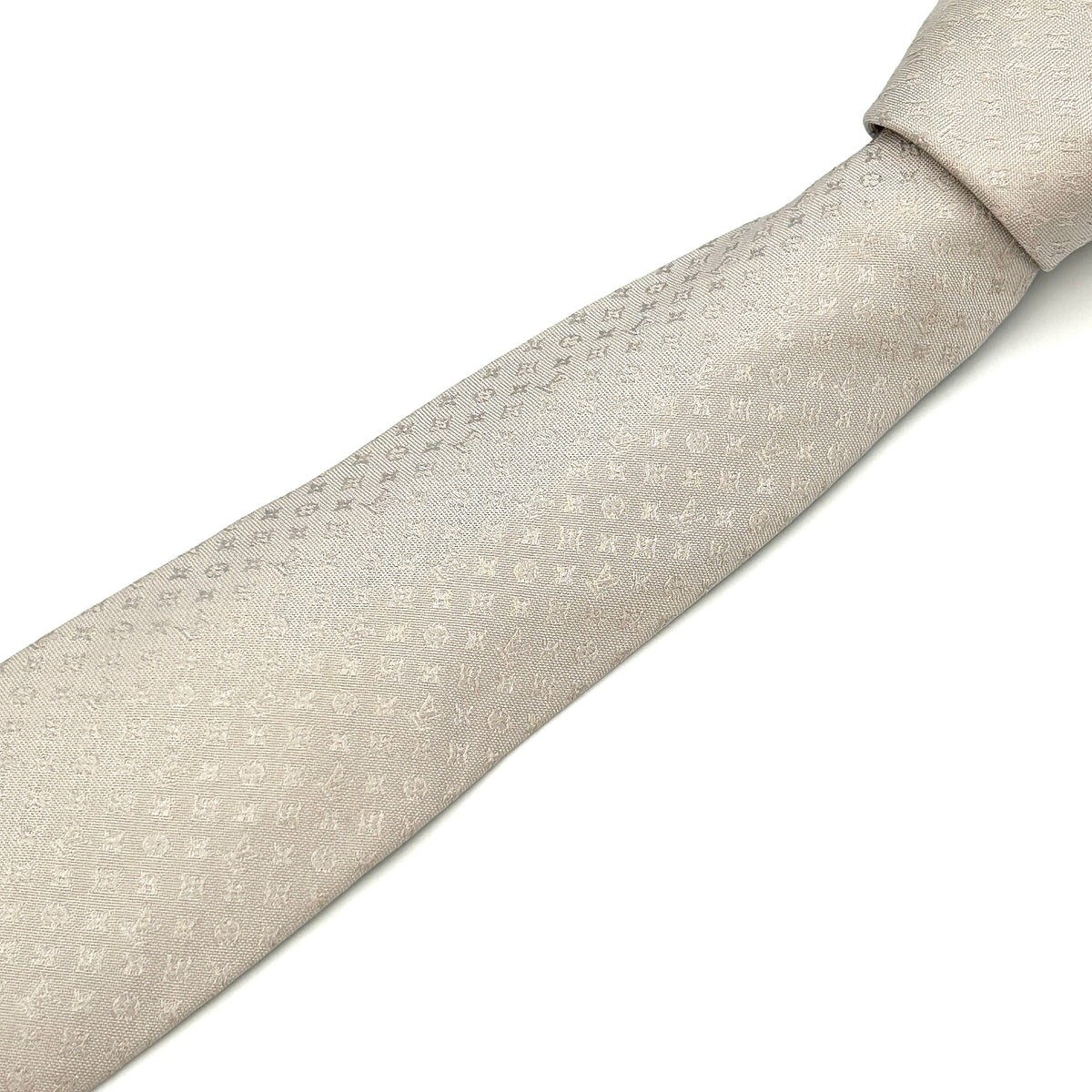 Louis Vuitton Monogram Silk Tie Gray