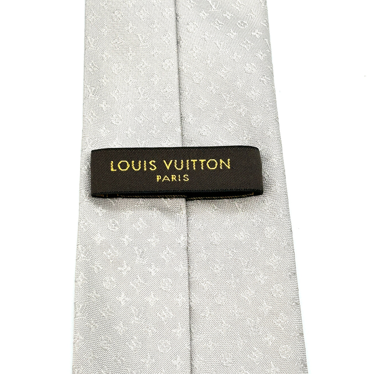 Louis Vuitton Monogram Silk Tie Gray