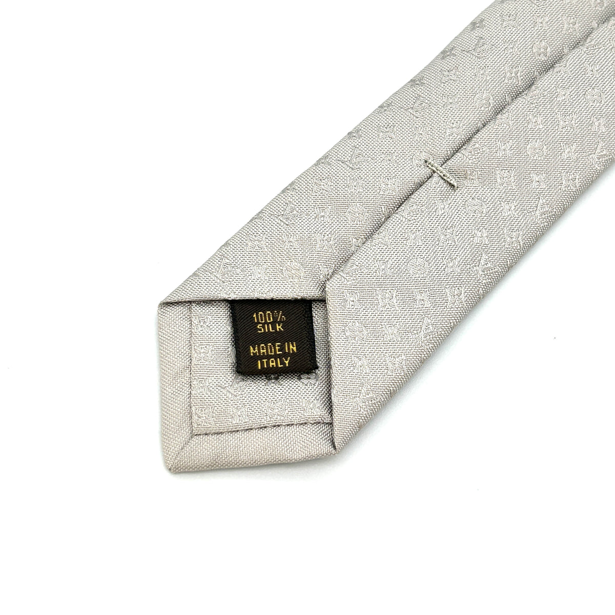 Louis Vuitton Monogram Silk Tie Gray
