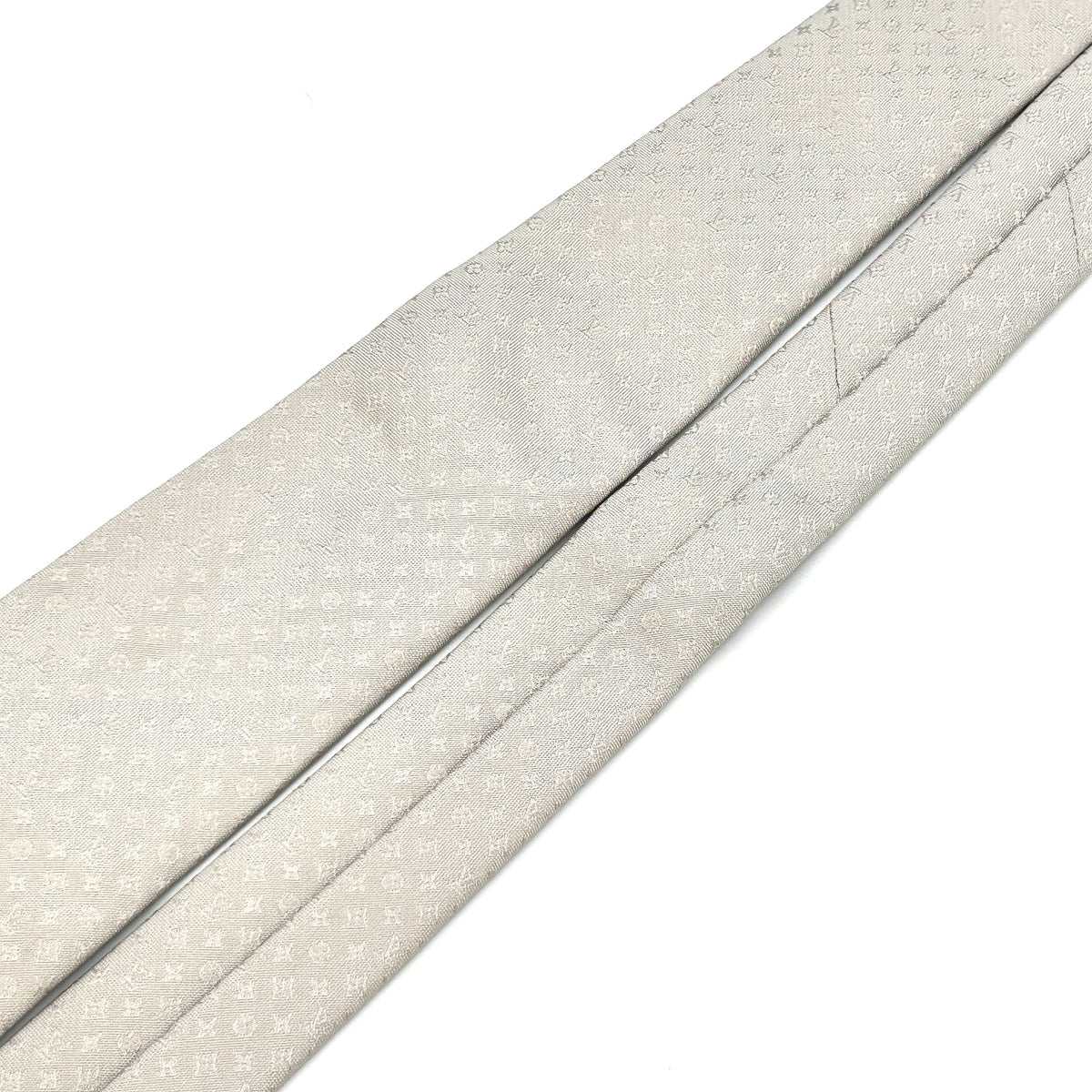 Louis Vuitton Monogram Silk Tie Gray