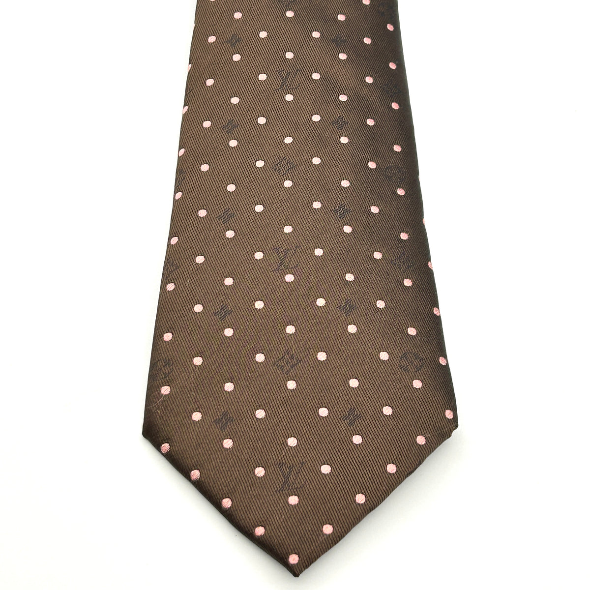 Louis Vuitton Silk Tie Polka Dot Brown