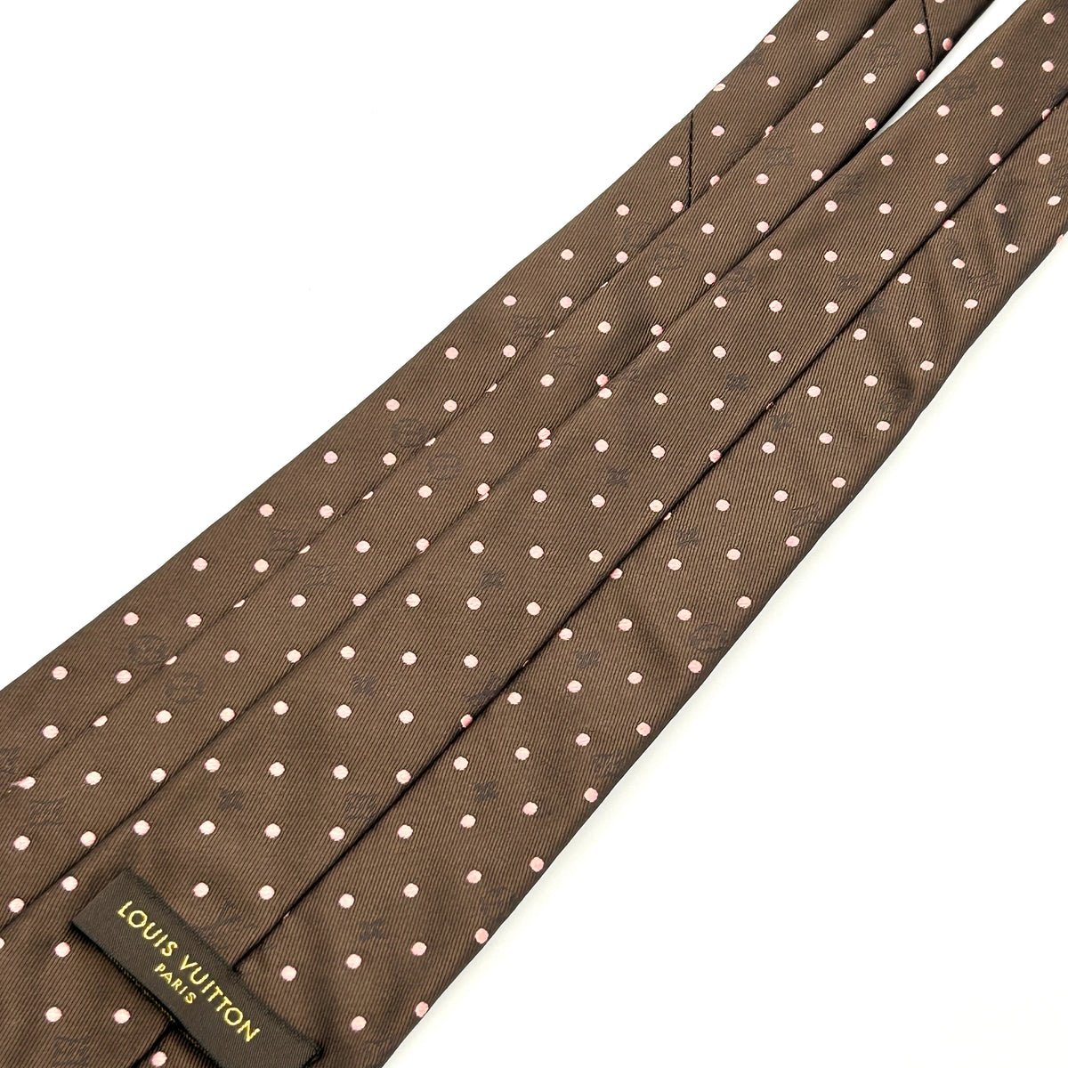 Louis Vuitton Silk Tie Polka Dot Brown