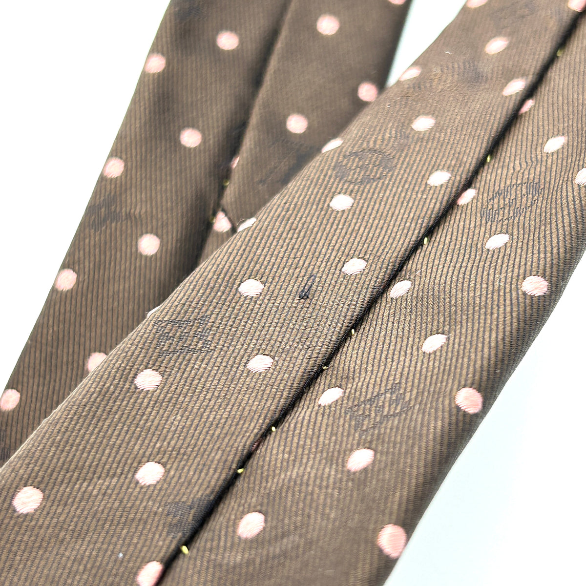 Louis Vuitton Silk Tie Polka Dot Brown
