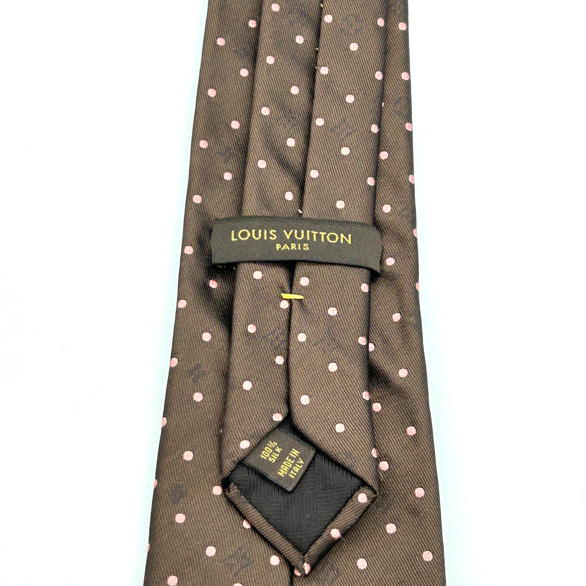 Louis Vuitton Silk Tie Polka Dot Brown