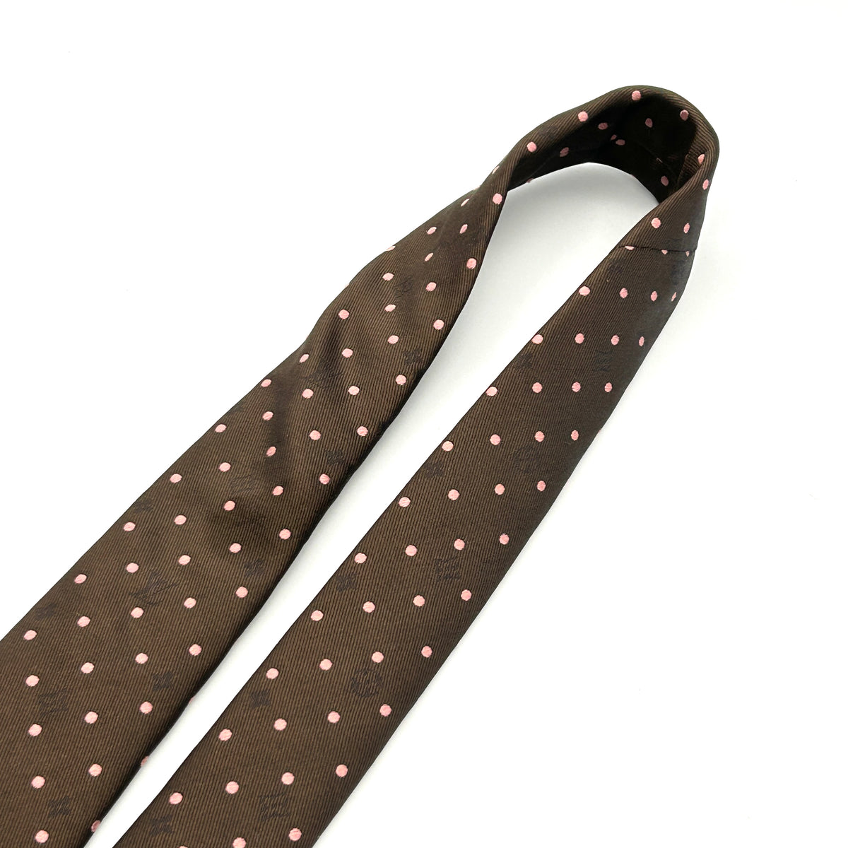 Louis Vuitton Silk Tie Polka Dot Brown