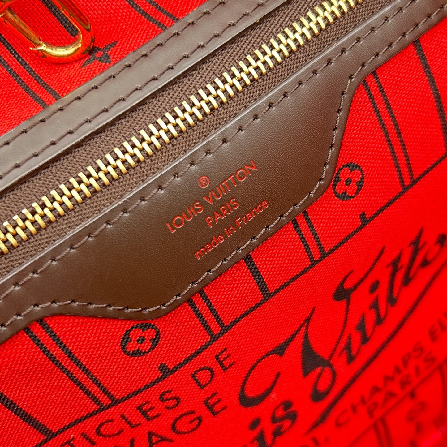 Louis Vuitton Neverfull MM Damier Ebene Rank A